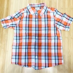 Checkered Orange and White Kid’s Shirt
